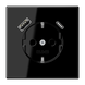 Розетка з USB SCHUKO 16А чорна LS 990 Jung LS1520-15CASW - зображення 2