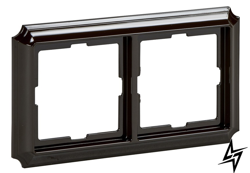 Двухместная рамка Antik MTN4020-4715 коричневая Schneider Electric Merten фото