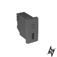 Одинарное зарядное устройство USB типа A 1-мод Графит 45383 SGR Efapel Quadro 45 фото