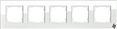 021512 Рамка Esprit Біле скло 5-постова Gira фото