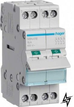 Выключатель нагрузки SBN416 4P 16А/400В 2м Hager фото