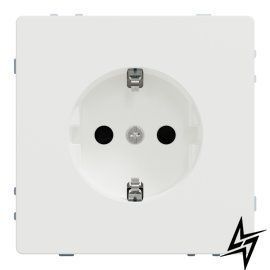 Розетка з/к 250V/16А захисні шторки System Design білий матовий Merten MTN2300-6037 фото