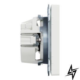 Розетка з/к 250V/16А захисні шторки System Design білий матовий Merten MTN2300-6037 фото