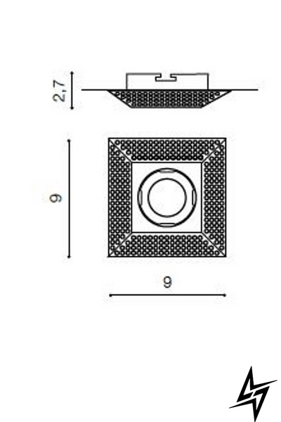 Точечный врезной светильник Azzardo Piramide AZ1463 23820 фото в живую, фото в дизайне интерьера