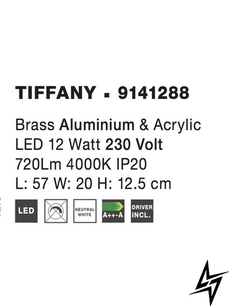 Стельовий світильник Nova luce Tiffany 9141288 LED  фото наживо, фото в дизайні інтер'єру