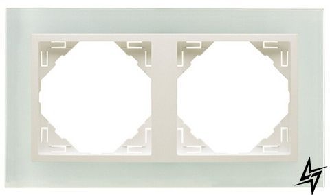 2-местная рамка Efapel 90920 TCG Logus 90 Crystal, прозрачный глянец, стекло фото
