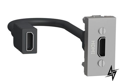 HDMI-розетка Schneider Electric NU343030 Unica New, HDMI, алюминий, матовая, IP20 NU343030 фото