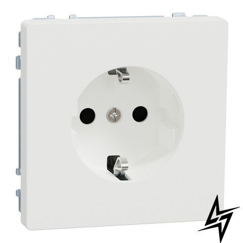 Розетка з/к 250V/16А захисні шторки System Design білий матовий Merten MTN2300-6037 фото