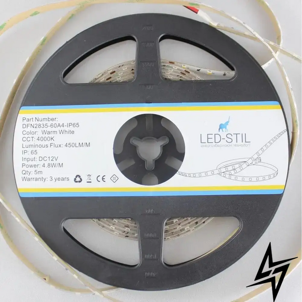 LED лента LED-STIL 4000K, 4,8 W, 2835, 60 шт, IP65, 12V DFN2835-60A4-IP65 фото