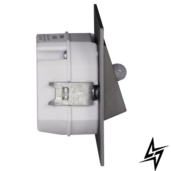 Настінний світильник Ledix Navi з рамкою 11-222-31 врізний Графіт 5900K з датчиком LED LED11122231 фото наживо, фото в дизайні інтер'єру