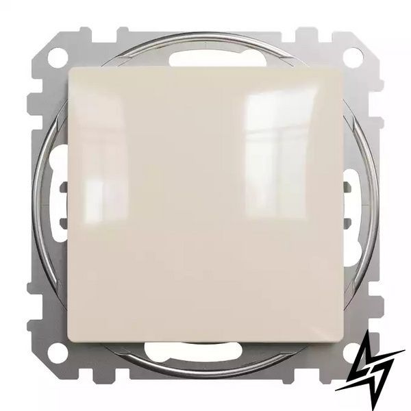 1-клавишный проходной выключатель Schneider Electric SDD112106 Sedna Design, бежевый, глянцевый, IP20 SDD112106 фото