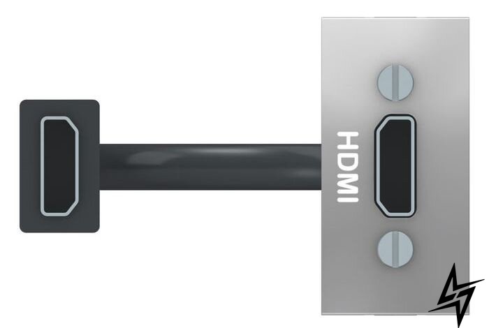 HDMI розетка NU343030 1М алюміній Unica New Schneider Electric фото