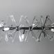 Удлиненная серебряная дизайнерская люстра ALMA с кристаллами LE41207 15xG4 15x100см Хром NO 4-1000L CR фото в дизайне интерьера, фото в живую 6/7