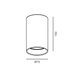 LTX 02.0711.18.940.WH Накладний стельовий світильник TUB L S 150, D75мм, H150мм, CREE LED 18W, 500mA, 1287lm, 4000K, 50&deg;, CRI>90, 220V-240V, IP20, білий - зображення 2