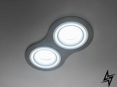 Точечный светильник Alumo D23-31535 Черный/Белый QXL-1732-R2-BK+WH фото в живую, фото в дизайне интерьера