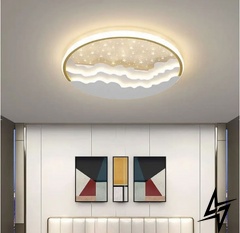 Креативная светодиодная потолочная люстра LE26390 LED 70W 3000-6000K 50x5x50см Белый 2359-500 WT+GD фото в живую, фото в дизайне интерьера