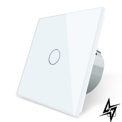 Сенсорная кнопка 1 сенсор Импульсный выключатель Мастер кнопка Livolo белый стекло (VL-C701H-11) фото