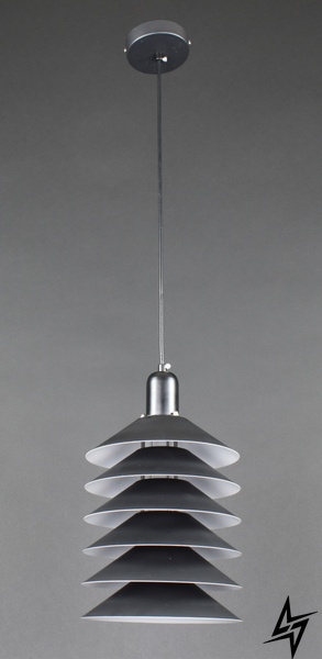 Потолочная люстра подвесная на 1 лампочку L23-37447 Черный BM51/1-bk фото в живую, фото в дизайне интерьера