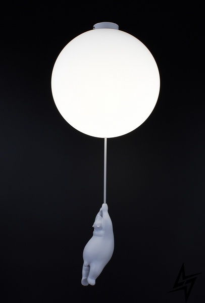 Стельова люстра на 1 лампочку L23-36997 Білий SGJ10-250 фото наживо, фото в дизайні інтер'єру