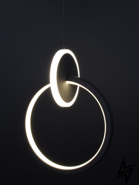 Стельова люстра LED L23-36547 Чорний DE2C/1 фото наживо, фото в дизайні інтер'єру