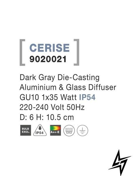 Точковий накладний світильник Nova Luce Cerise 9020021 чорний GU10 IP54 9020021 фото