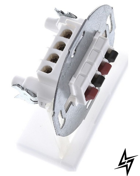 Розетка для стерео-гучномовця, полярна білизна (механізм) 457309 Berker фото