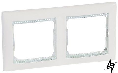 2-постова рамка Legrand 774462 Valena Classic, пластик, біла, глянцева фото
