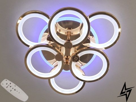 Стельова люстра з димером та LED підсвіткою золото 85 Вт Vonado 26-20133 фото