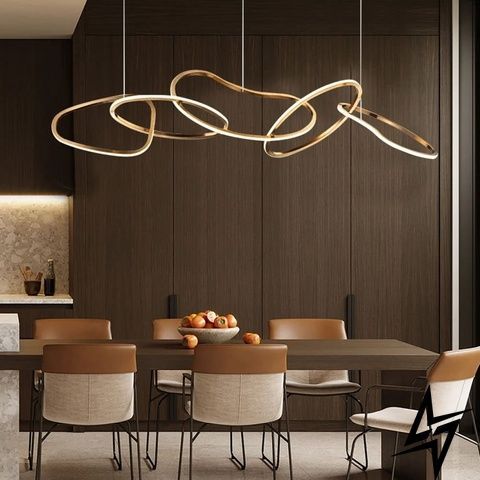LED люстра 120&times;30 см латунная 26-6373 фото