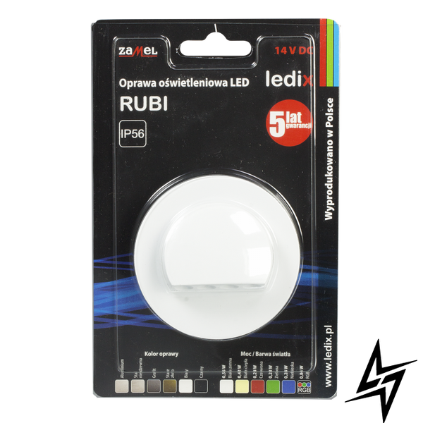 Настенный светильник Ledix Rubi с рамкой 09-111-52 накладной Белый 3100K 14V ЛЕД LED10911152 фото в живую, фото в дизайне интерьера