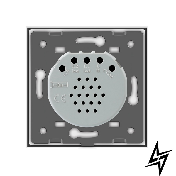 Безшумний сенсорний прохідний вимикач 1 сенсор Livolo білий скло (VL-C701SQ-11) фото