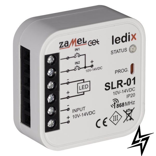 Контроллер LED одноцветный 10-14V DC управление проводное/беспроводное SLR-01 LDX10000004 фото в живую, фото в дизайне интерьера