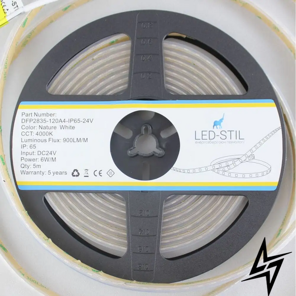 LED стрічка LED-STIL 4000K, 6W, 2835, 120шт, IP65, 24V, 900LM. фото