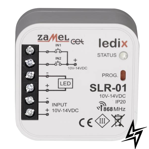 Контроллер LED одноцветный 10-14V DC управление проводное/беспроводное SLR-01 LDX10000004 фото в живую, фото в дизайне интерьера
