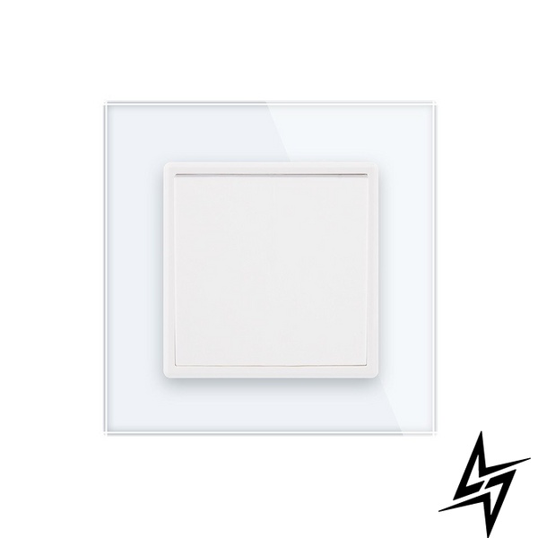 Одноклавишный выключатель Livolo белый стекло (VL-C7K1-11) фото