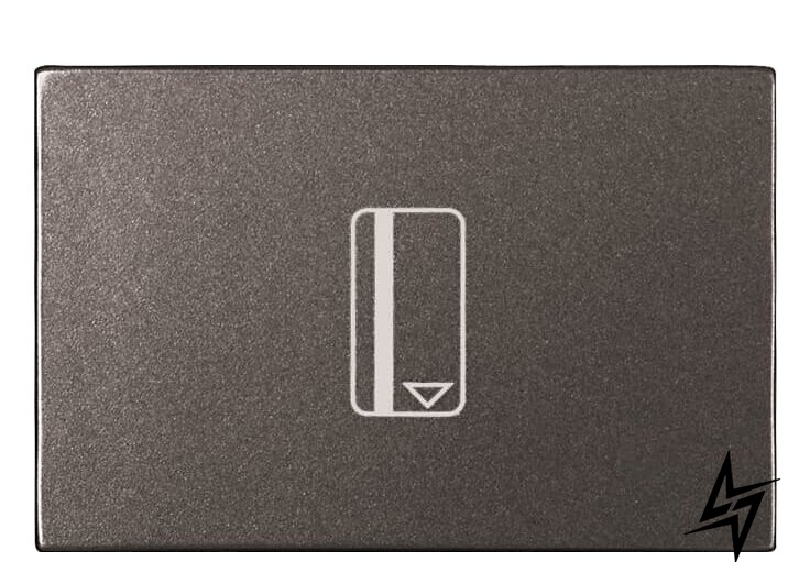 Однокнопочный карточный выключатель Zenit 2CLA221410N1801 N2214.1 AN (антрацит) 2CLA221410N1801 ABB фото