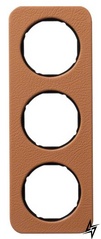 Трехместная рамка R.1 10132364 (коричневый/черная) Berker фото