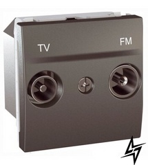 MGU3.451.12 TV/FM розетка индивидуальная, графит Schneider Electric фото
