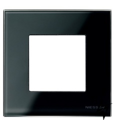 Одноместная рамка Zenit N2271 CN стекло (черное) 2CLA227100N3101 ABB фото
