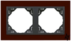 Рамка двойная Logus 90. Animato темно-красный/серый Efapel фото