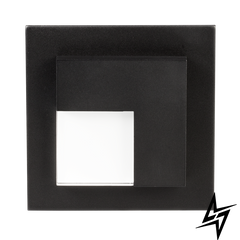 Настінний світильник Ledix Timo з рамкою 07-221-61 врізний Чорний 5900K LED LED10722161 фото наживо, фото в дизайні інтер'єру