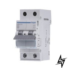 Автоматический выключатель 2-п 10A B 6kA Hager MBN210 фото