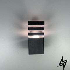 Уличный светильник в черном корпусе LE25841 1xE27 11x23см Черный 8024-1W BK фото в живую, фото в дизайне экстерьера
