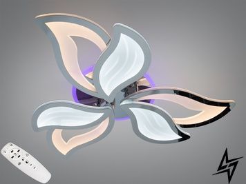 Стельова люстра LED хром 78W пульт димер 3 модулі 9033/3HR 3col dim фото