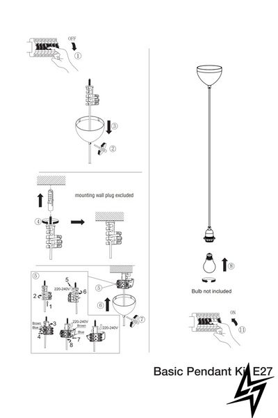 Подвесной светильник 2412013001 Nordlux Basic E27 32056 фото в живую, фото в дизайне интерьера