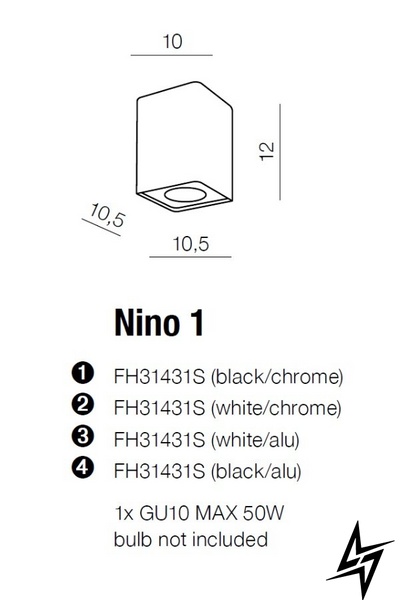 Точечный накладной светильник Azzardo Nino 1 Black Aluminium AZ1383 16001 фото в живую, фото в дизайне интерьера