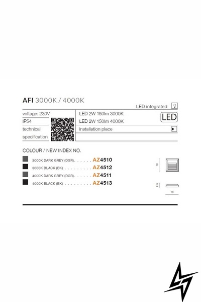 Настенный уличный светильник Azzardo Afi AZ4512 ЛЕД 52024 фото в живую, фото в дизайне экстерьера