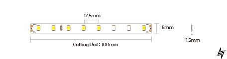 LED стрічка COLORS 80-2835-24V-IP20 6.6W 1050Lm 4000K 5м D880-24V-8mm-NW фото