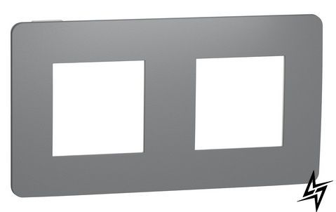 2-постова рамка Schneider Electric NU280421 Unica Studio Color, сіра, матова, пластик NU280421 фото