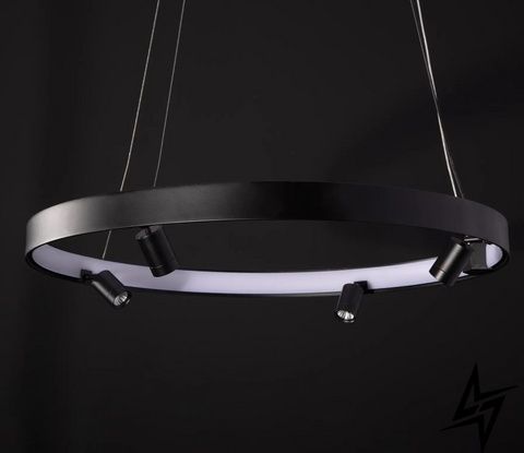 Люстра LED Ring Black D74 Чорний/Білий 23-16098 фото